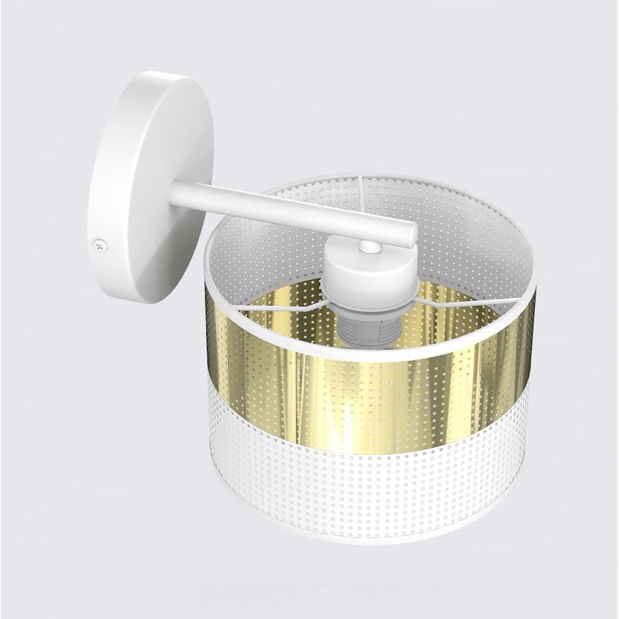 Настенный светильник LUX 1xE27/15W/230V белый/золотой