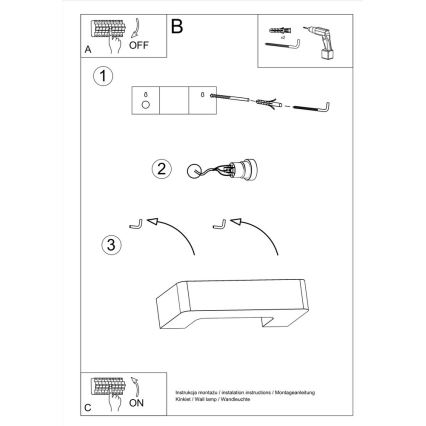 Настенный светильник MAGNET 1xE27/60W/230V белый
