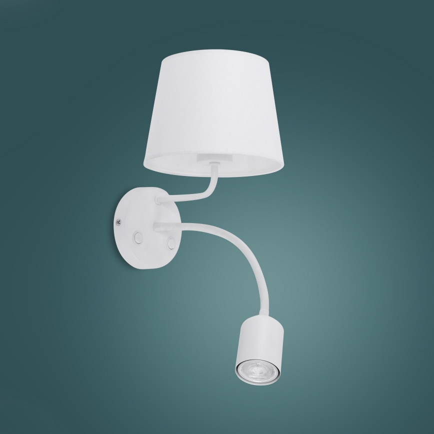 Настенный светильник MAJA 1xE27/15W/230V + 1xGU10/10W/230V белый