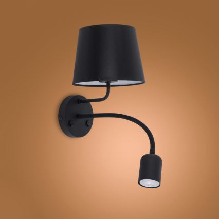 Настенный светильник MAJA 1xE27/15W/230V + 1xGU10/10W/230V черный