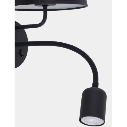 Настенный светильник MAJA 1xE27/15W/230V + 1xGU10/10W/230V черный