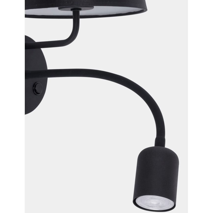 Настенный светильник MAJA 1xE27/15W/230V + 1xGU10/10W/230V черный