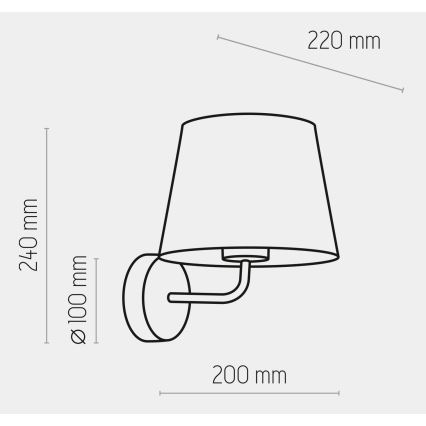 Настенный светильник MAJA 1xE27/15W/230V белый