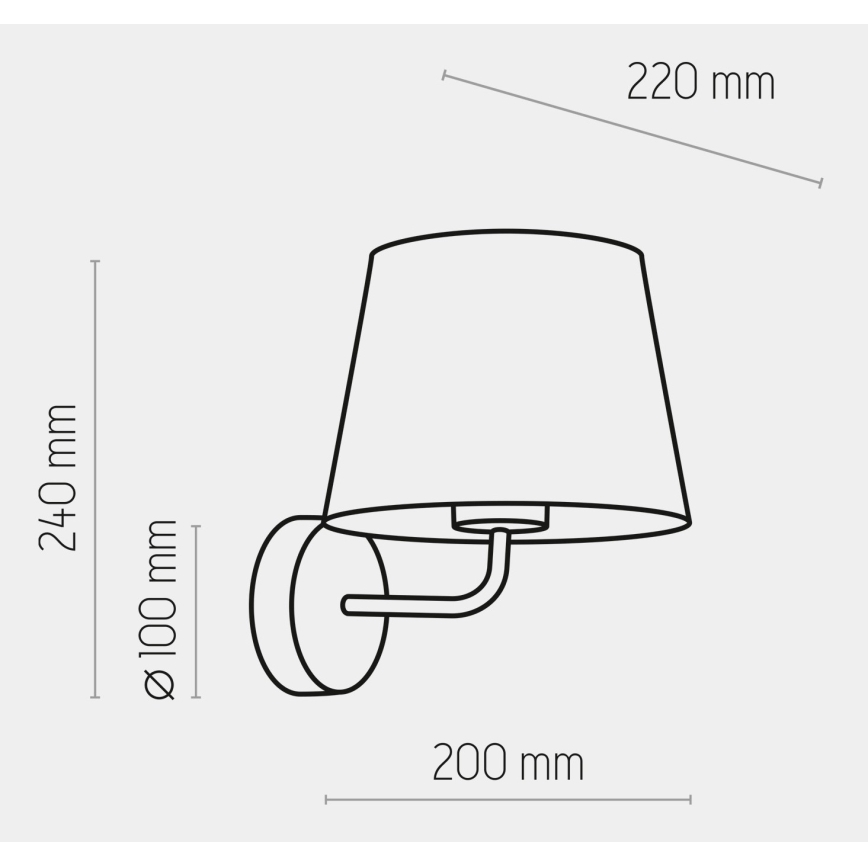 Настенный светильник MAJA 1xE27/15W/230V белый