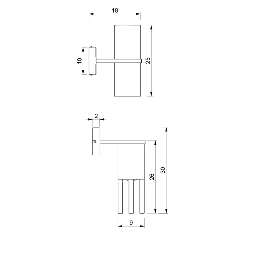 Настенный светильник MALM 1xE27/60W/230V