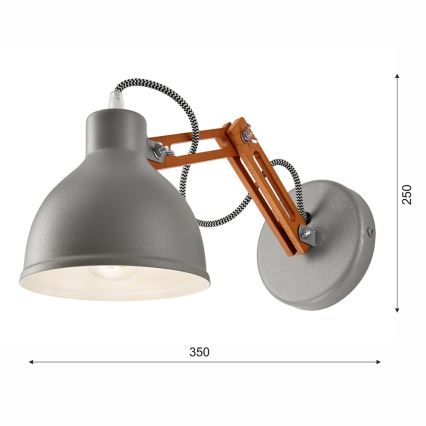 Настенный светильник MARCELLO 1xE27/60W/230V бук