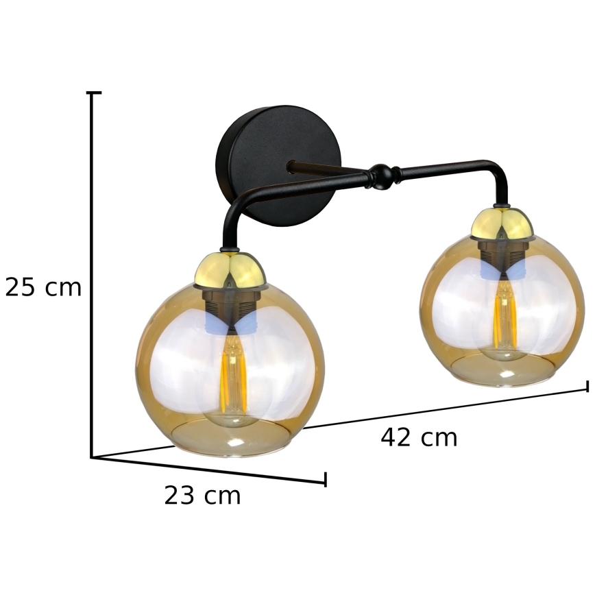 Настенный светильник MELLE GOLD 2xE27/60W/230V