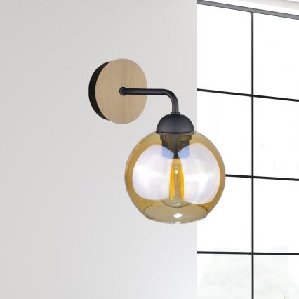 Настенный светильник MELLE WOOD 1xE27/60W/230V