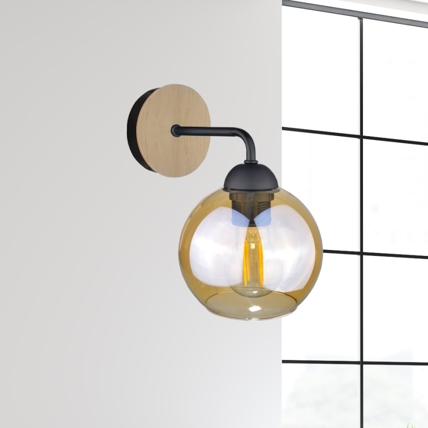 Настенный светильник MELLE WOOD 1xE27/60W/230V