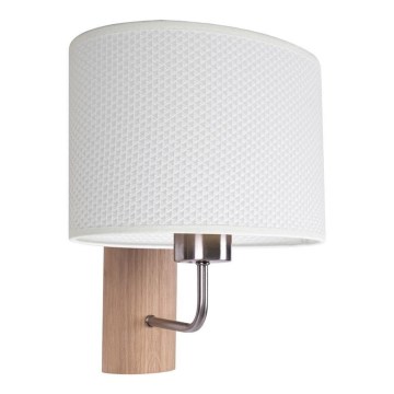 Настенный светильник MERCEDES 1xE27/25W/230V белый/дуб