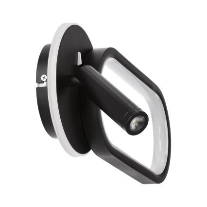 Настенный светильник LED MONET LED/13W/230V + LED/2W 3000/4000/6000K черный