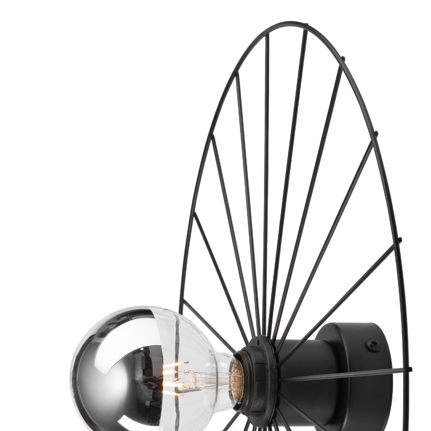 Настенный светильник MONTANA 1xE27/15W/230V диаметр 45 cm черная