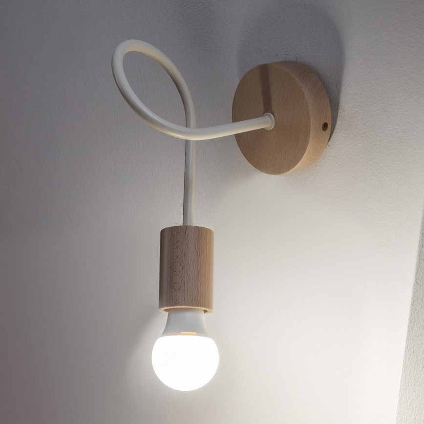 Настенный светильник OXFORD 1xE27/15W/230V сосна/кремовый
