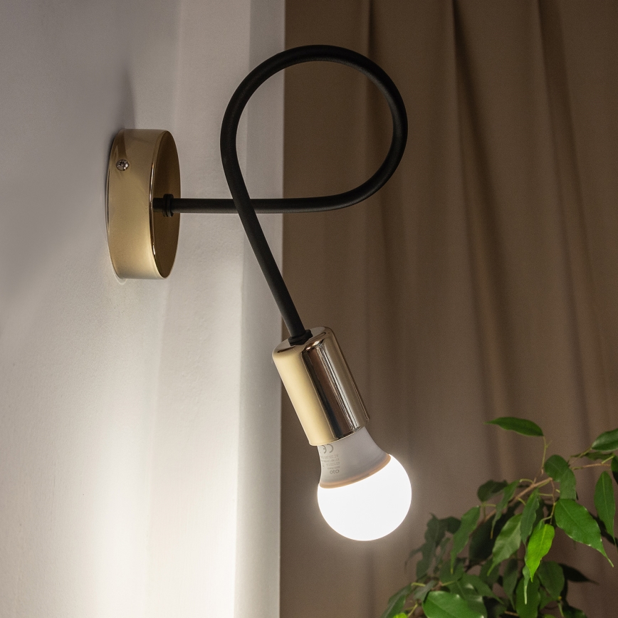 Настенный светильник OXFORD 1xE27/15W/230V, золотой/чёрный