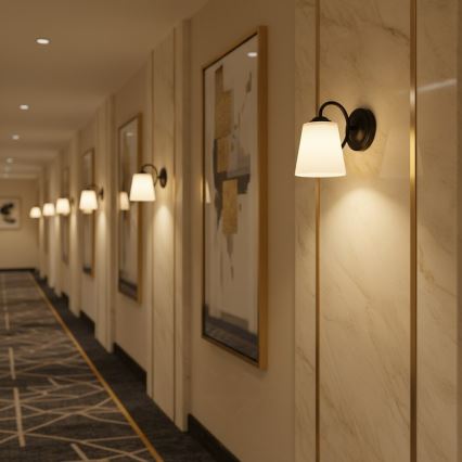 Настенный светильник PAFOS 1xE27/15W/230V чёрный