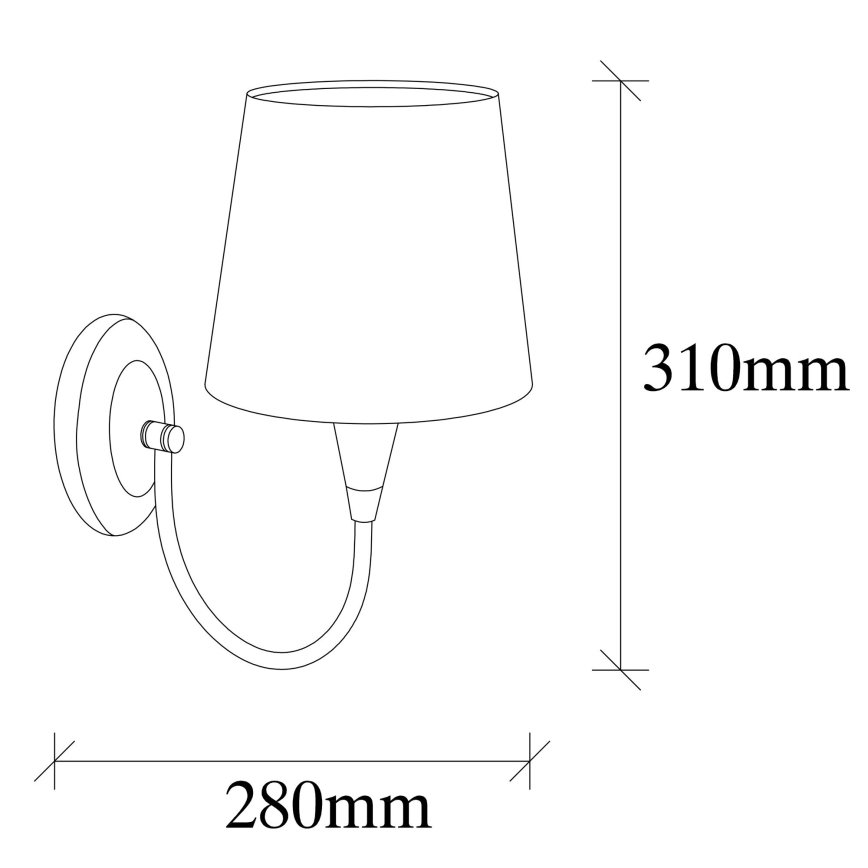 Настенный светильник PARDO 1xE27/40W/230V