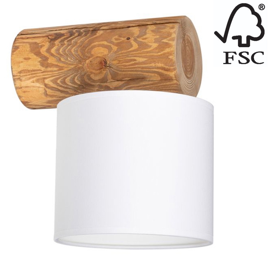 Настенный светильник PINO MIX 1xE27/25W/230V сосна - сертифицировано FSC