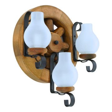 Настенный светильник ROATA 3xE14/40W/230V бук - сертифицировано FSC