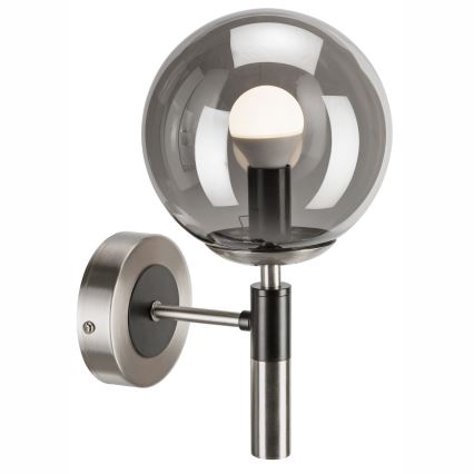 Настенный светильник ROLLO 1xE14/5W/230V матовый хром/дымчатый