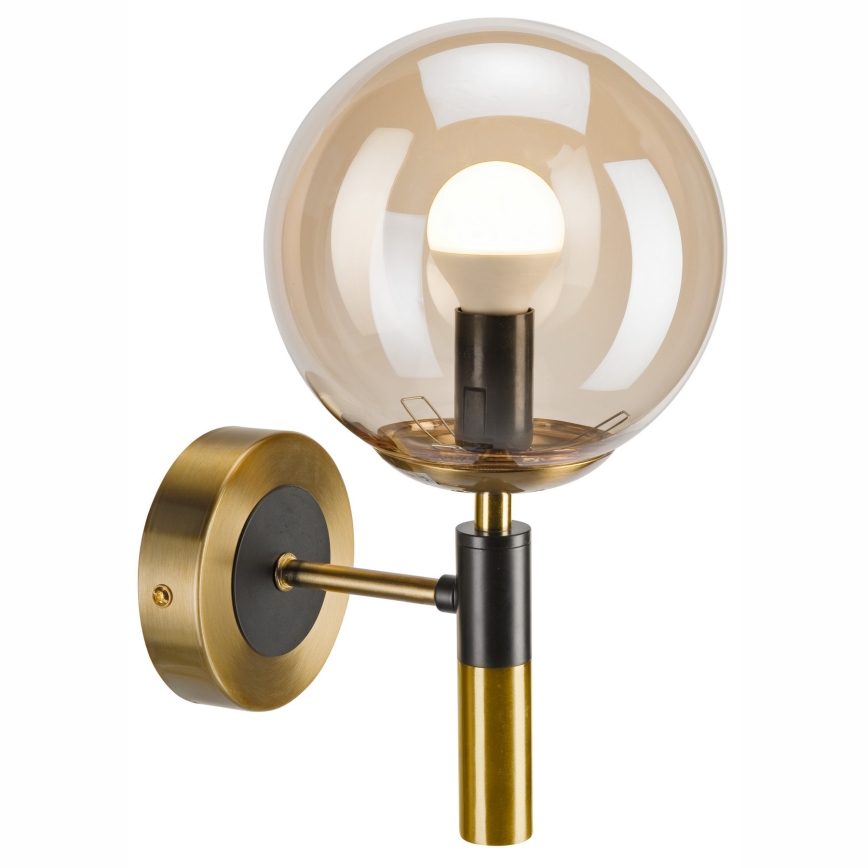 Настенный светильник ROLLO 1xE14/5W/230V золотистый/дымчатый бежевый