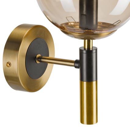 Настенный светильник ROLLO 1xE14/5W/230V золотистый/дымчатый бежевый