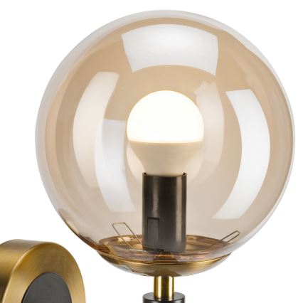 Настенный светильник ROLLO 1xE14/5W/230V золотистый/дымчатый бежевый