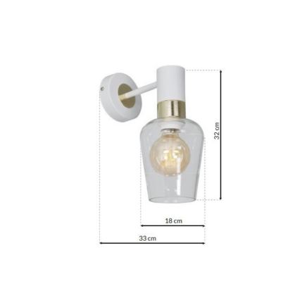 Настенный светильник ROMA WHITE 1xE27/60W/230V