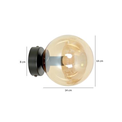 Настенный светильник ROSSI 1xE14/10W/230V черный/бежевый