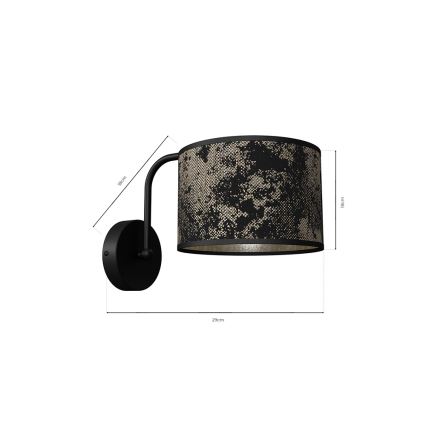 Настенный светильник SATINO 1xE27/60W/230V черный/золотой