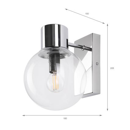Настенный светильник SFERIO 1xE14/5W/230V глянцевый хром/прозрачный