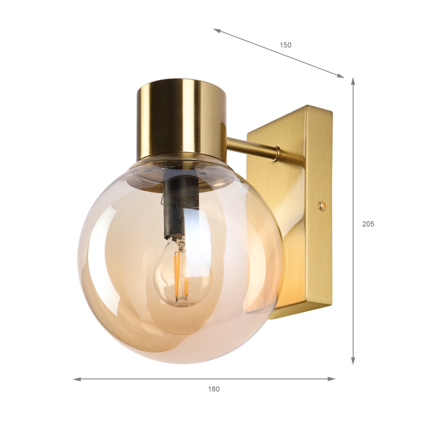 Настенный светильник SFERIO 1xE14/5W/230V латунь/дымчато-бежевый