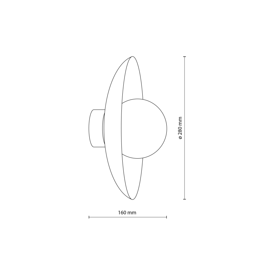 Настенный светильник SLATE 1xG9/8W/230V диаметр 28 см черный