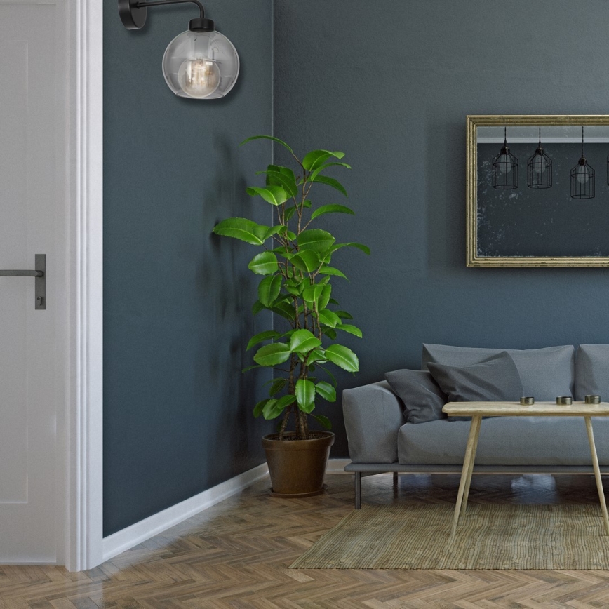 Настенный светильник SOFIA 1xE27/60W/230V черный