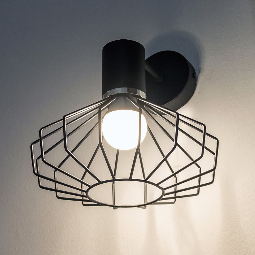 Настенный светильник SOLANO 1xE27/15W/230V черный/глянцевый хром