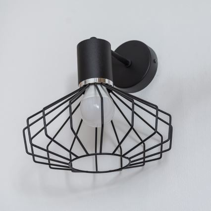 Настенный светильник SOLANO 1xE27/15W/230V черный/глянцевый хром