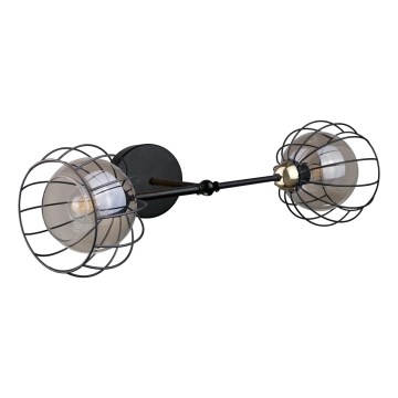 Настенный светильник SOLO BLACK 2xE27/60W/230V черный/золотой