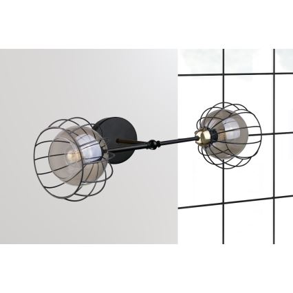 Настенный светильник SOLO BLACK 2xE27/60W/230V черный/золотой