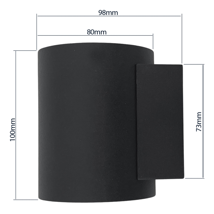 Настенный светильник SQUALLA TUBA 1xG9/50W/230V черный/золотой