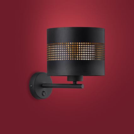 Настенный светильник TAGO 1xE27/15W/230V черный/золотой