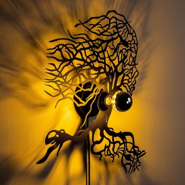 Настенный светильник TREE WOMAN 1xE27/40W/230V, чёрный