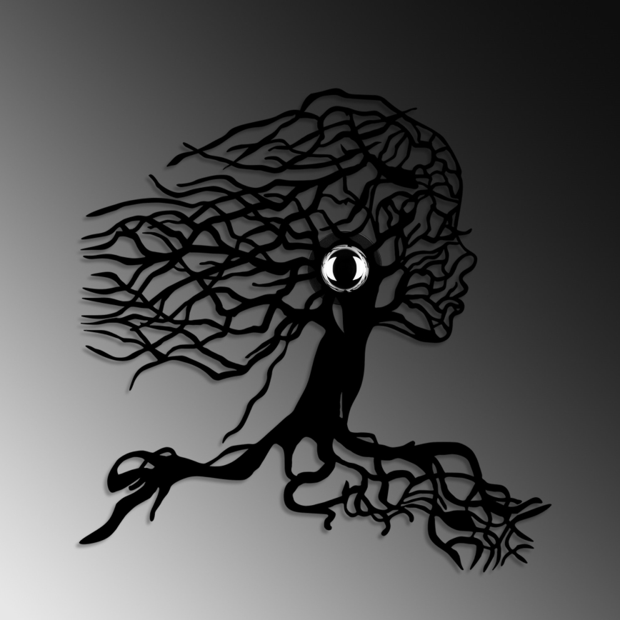 Настенный светильник TREE WOMAN 1xE27/40W/230V, чёрный