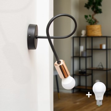 Настенный светильник TUBE 1xE27/15W/230V черный