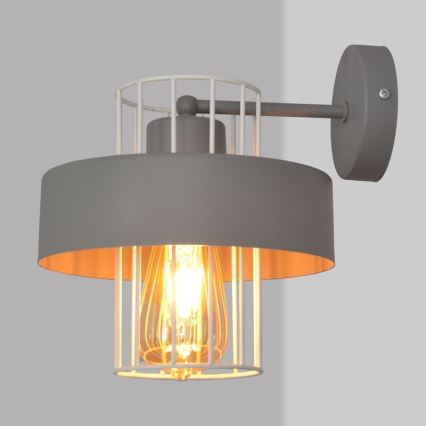 Настенный светильник VOLTA 1xE27/15W/230V серая