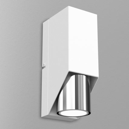 Настенный светильник WALL 1xGU10/8W/230V белая/блестящий хром