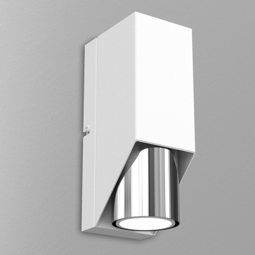 Настенный светильник WALL 1xGU10/8W/230V белая/блестящий хром