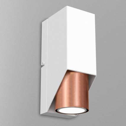 Настенный светильник WALL 1xGU10/8W/230V белая/медная