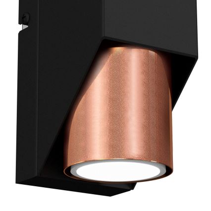 Настенный светильник WALL 1xGU10/8W/230V черная/медная