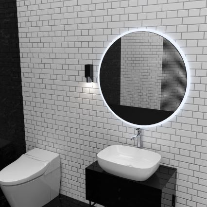 Настенный светильник WALL 1xGU10/8W/230V черная/блестящий хром