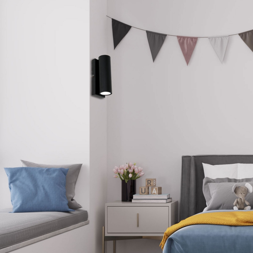 Настенный светильник WALL 1xGU10/8W/230V черная