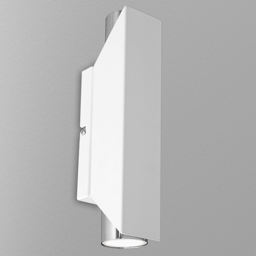 Настенный светильник WALL 2xGU10/8W/230V белая/блестящий хром